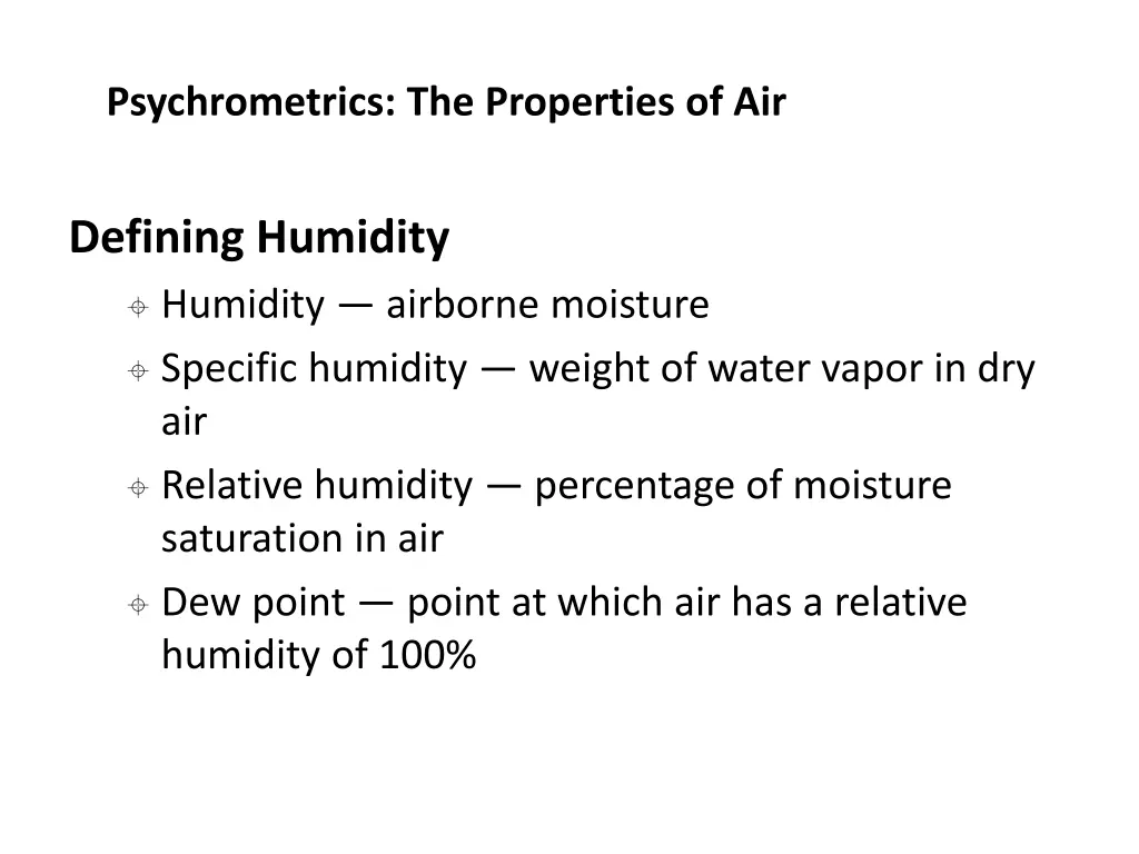 psychrometrics the properties of air 5