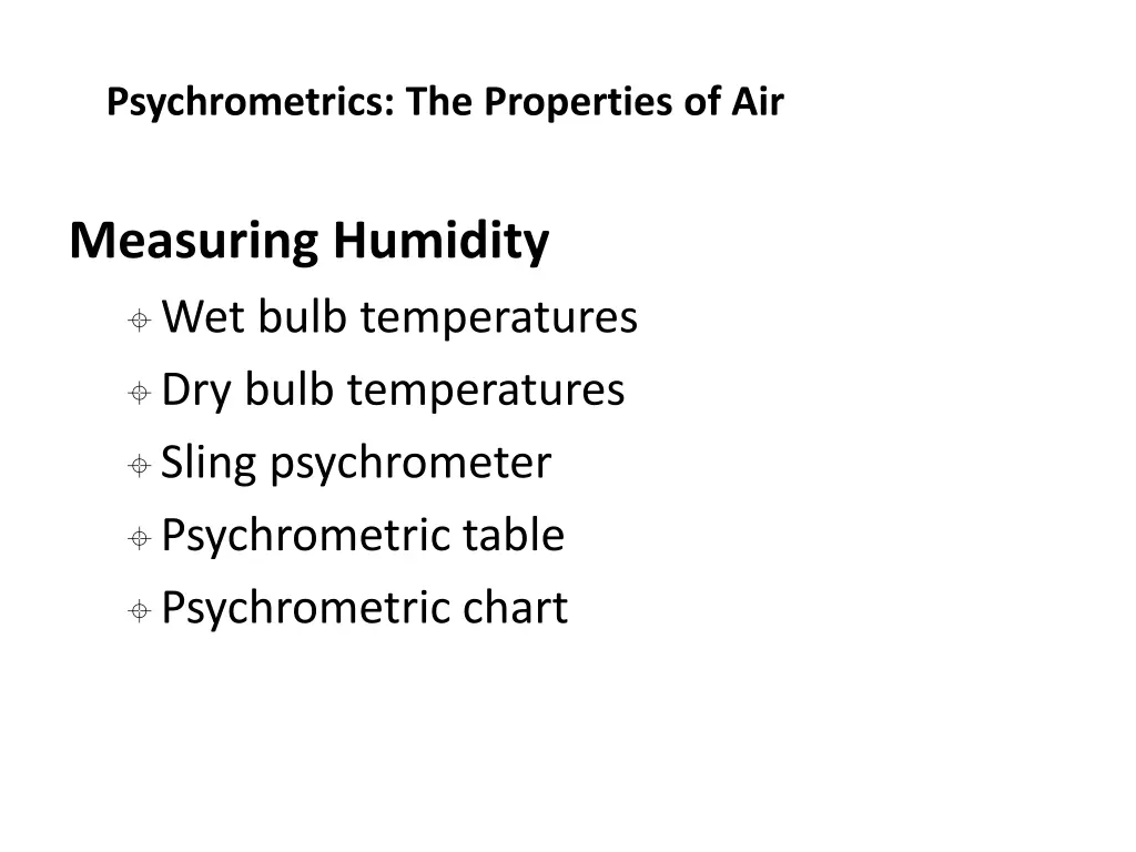 psychrometrics the properties of air 6