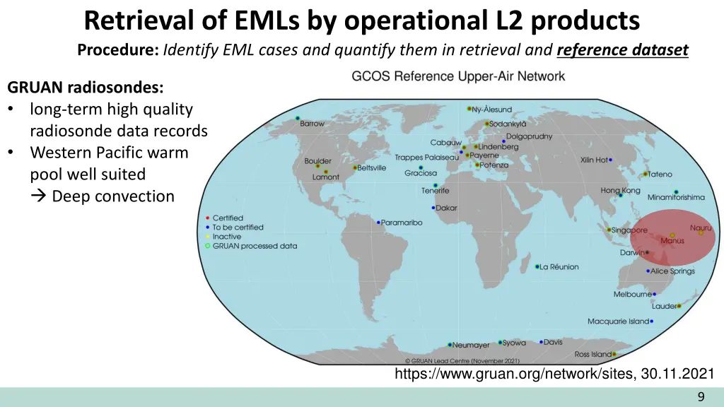 retrieval of emls by operational l2 products 6