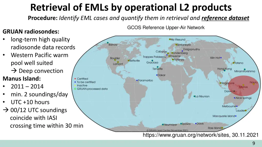 retrieval of emls by operational l2 products 7