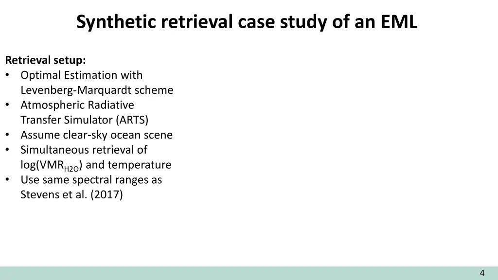 synthetic retrieval case study of an eml 1