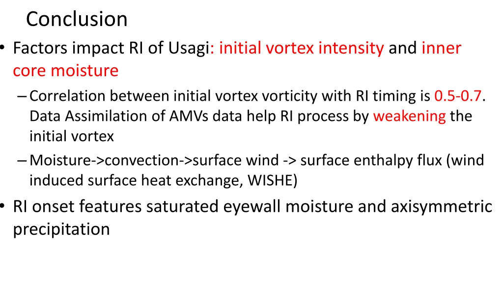 conclusion factors impact ri of usagi initial