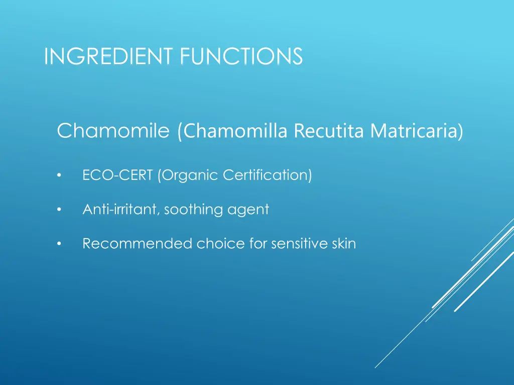 ingredient functions 1