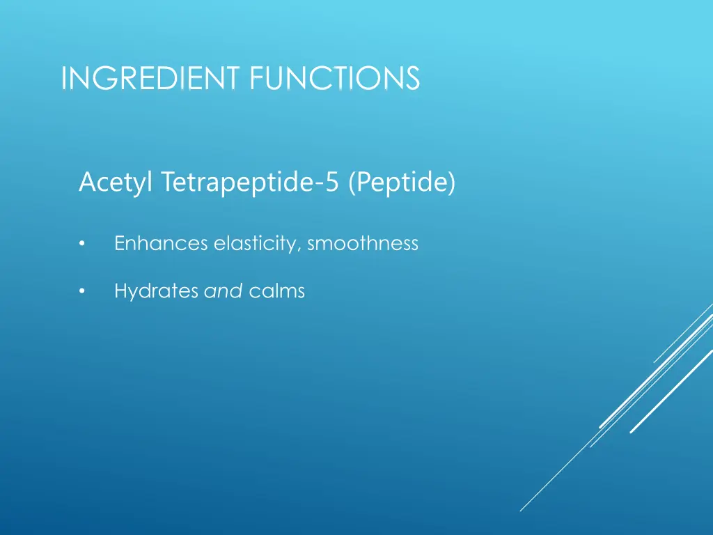 ingredient functions 3