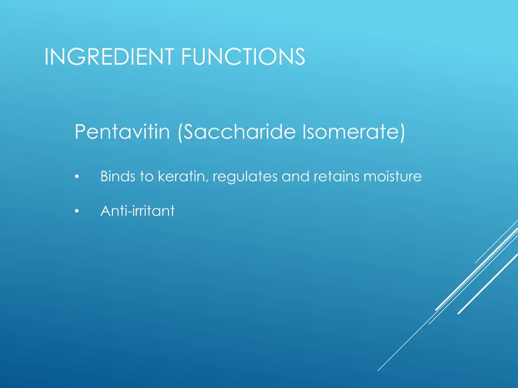 ingredient functions