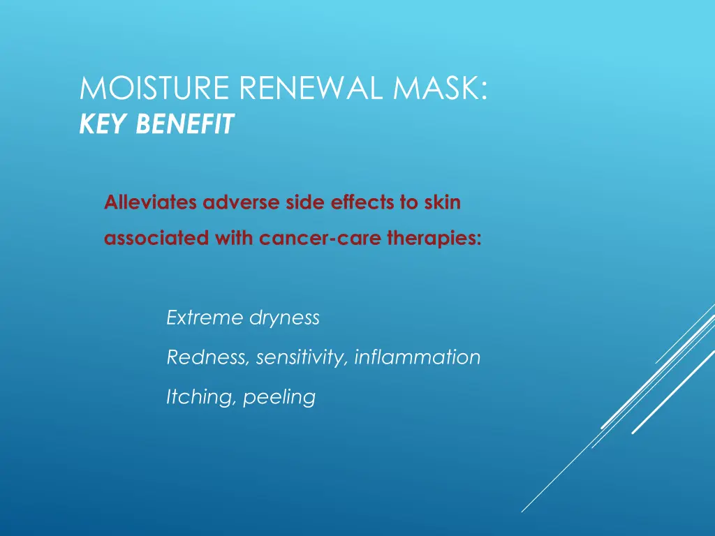 moisture renewal mask key benefit