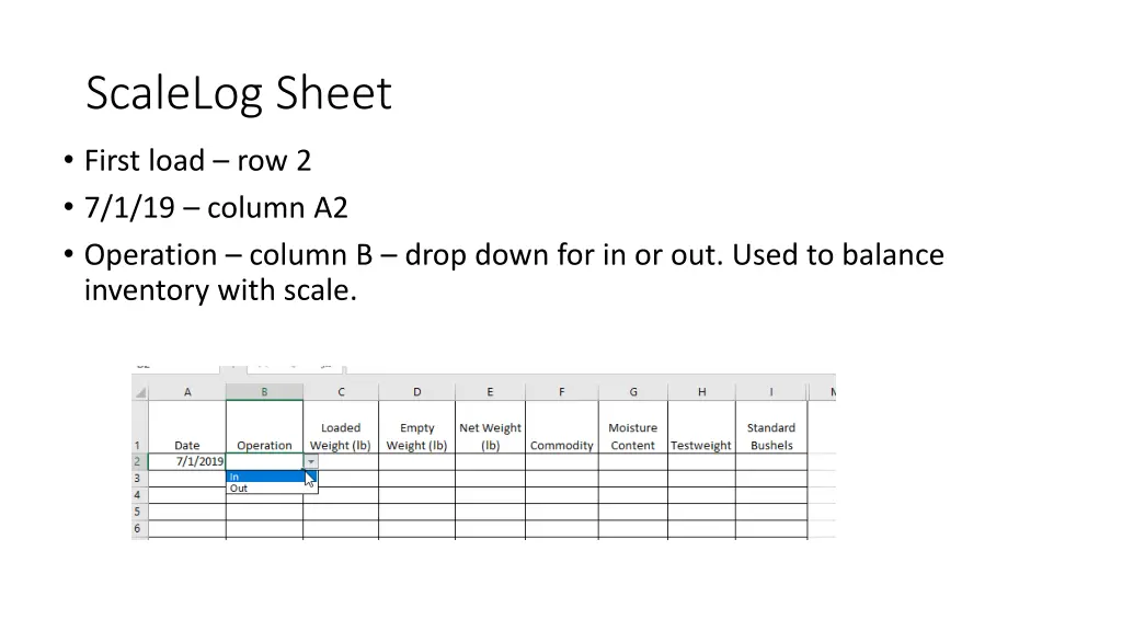 scalelog sheet