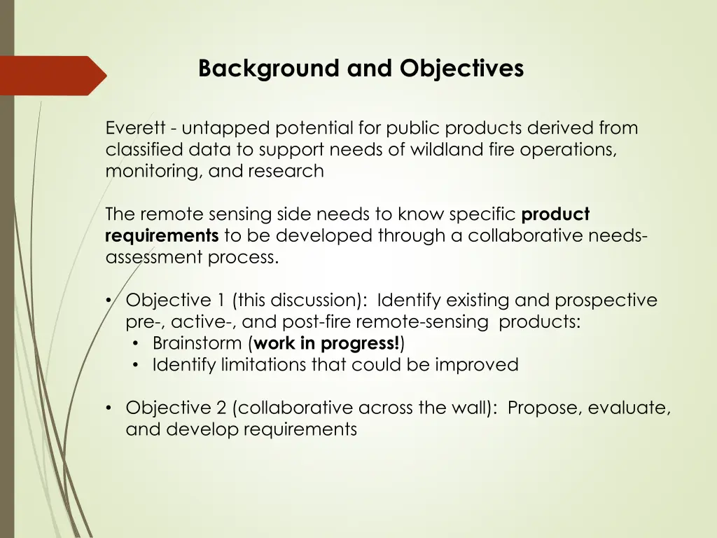 background and objectives