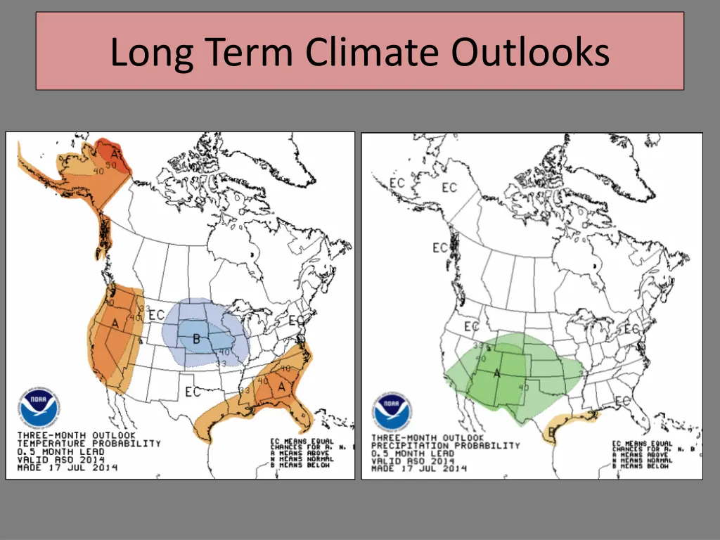 long term climate outlooks