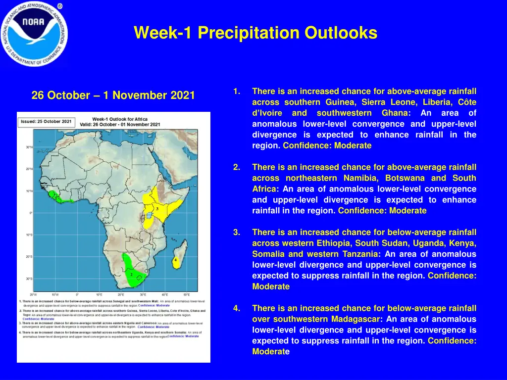 week 1 precipitation outlooks