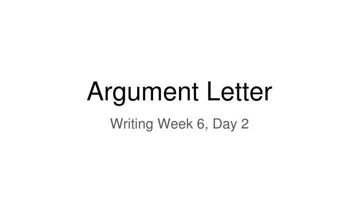 argument letter