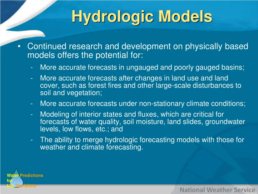 hydrologic models