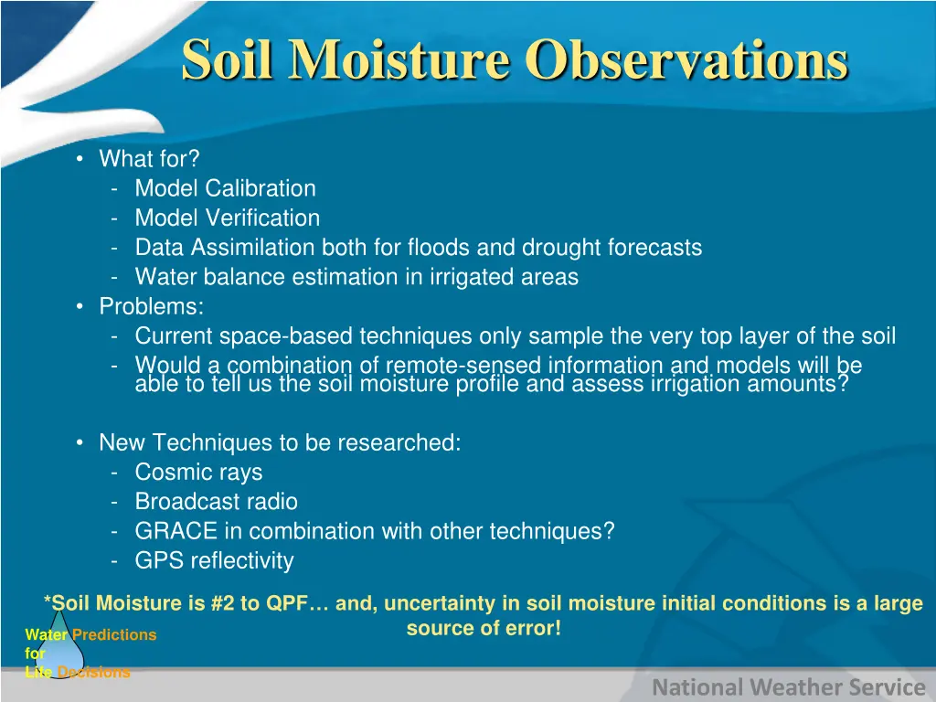 soil moisture observations