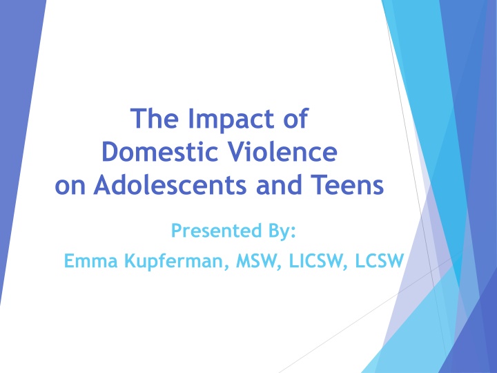 the impact of domestic violence on adolescents