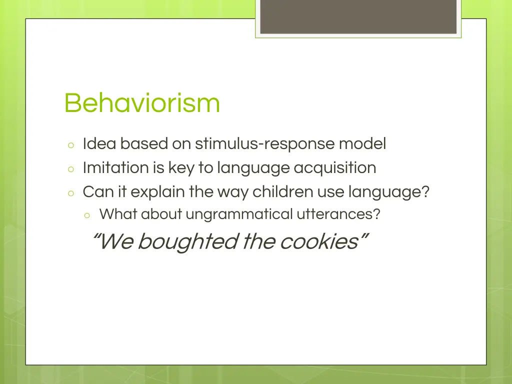 behaviorism