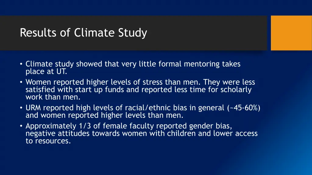 results of climate study