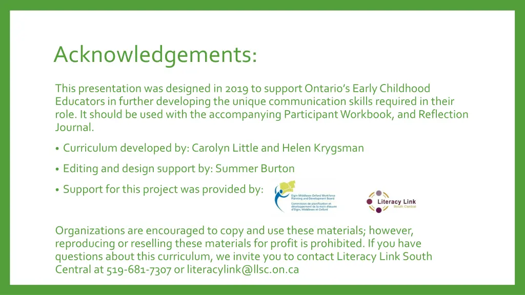 acknowledgements