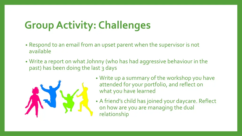 group activity challenges