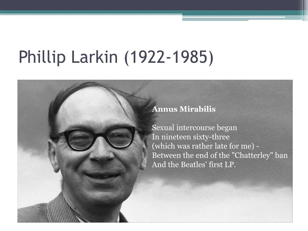 phillip larkin 1922 1985