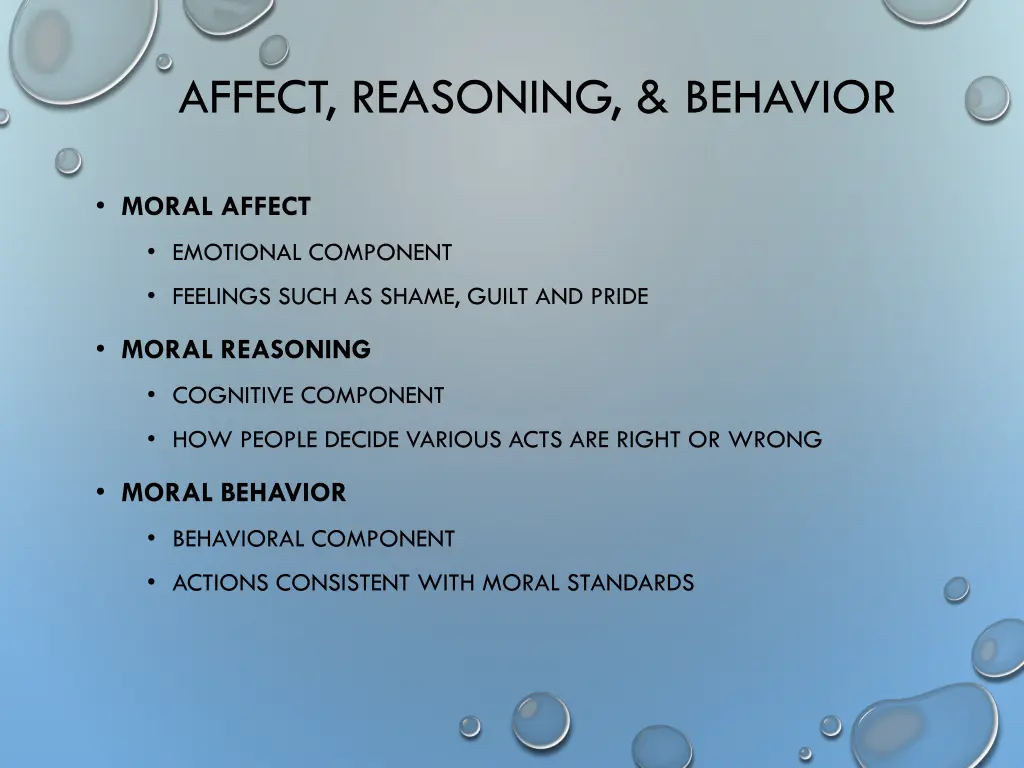 affect reasoning behavior