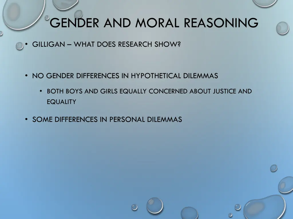 gender and moral reasoning