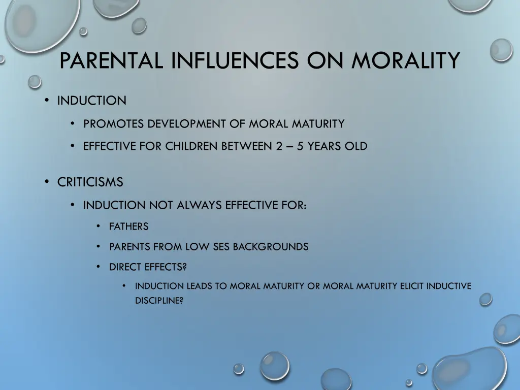 parental influences on morality 1