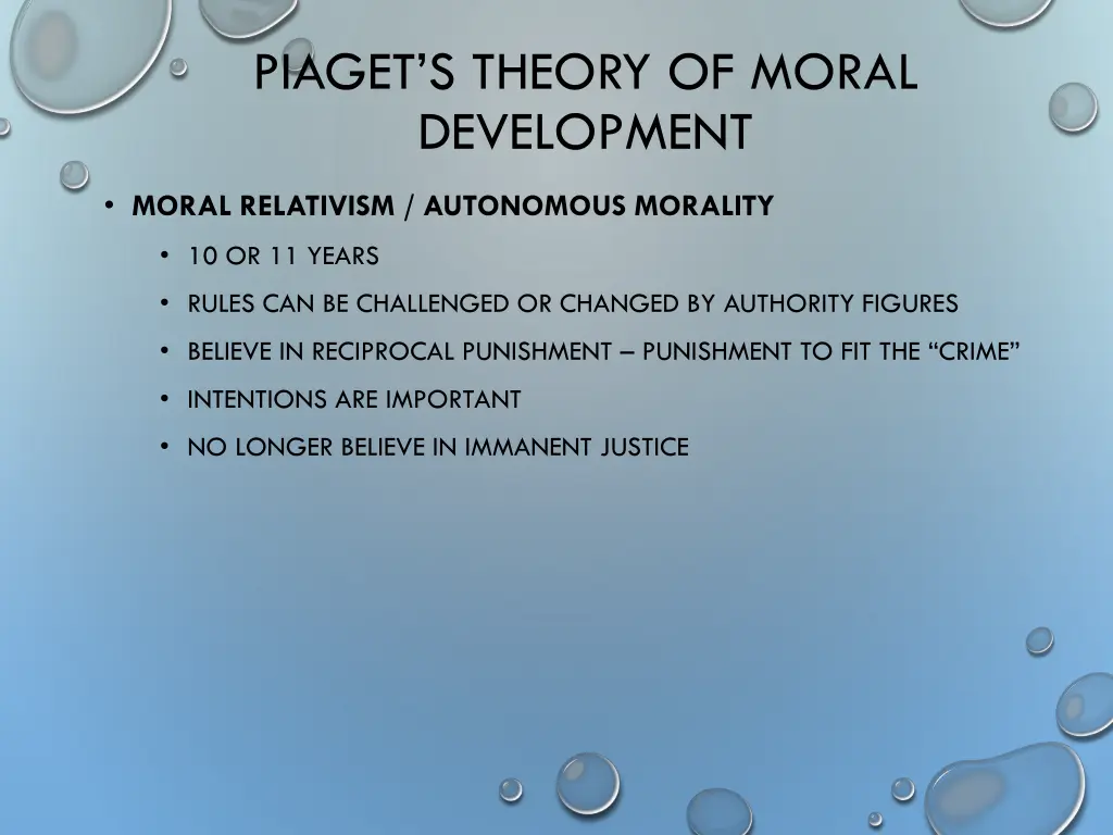 piaget s theory of moral development 1