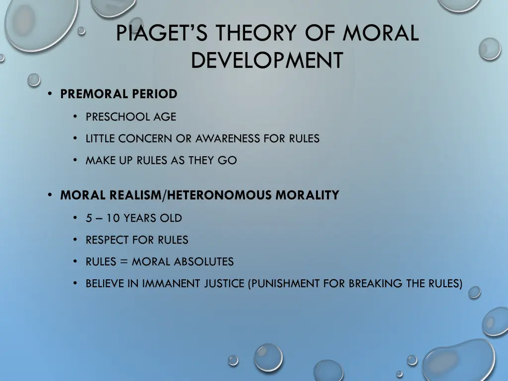 piaget s theory of moral development