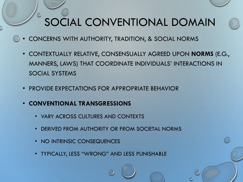 social conventional domain