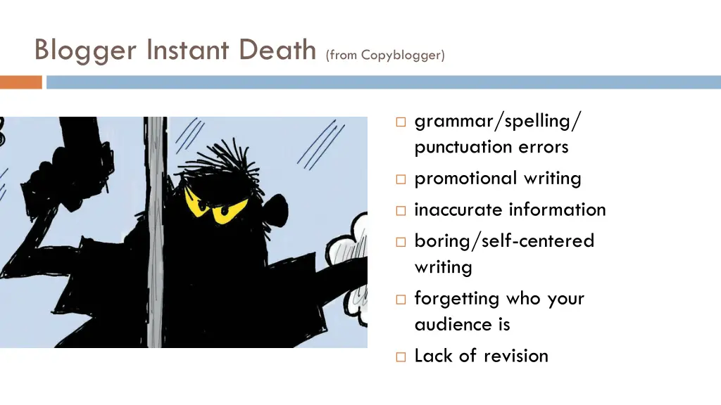 blogger instant death from copyblogger