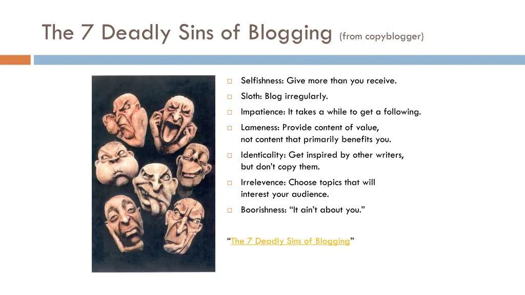 the 7 deadly sins of blogging from copyblogger