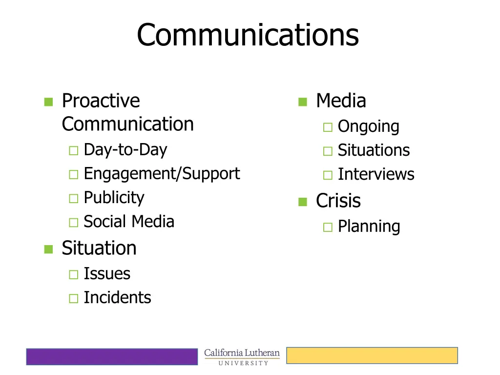 communications