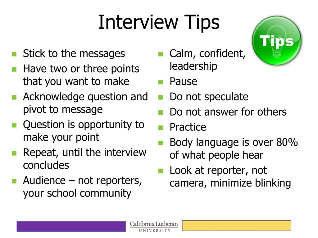 interview tips