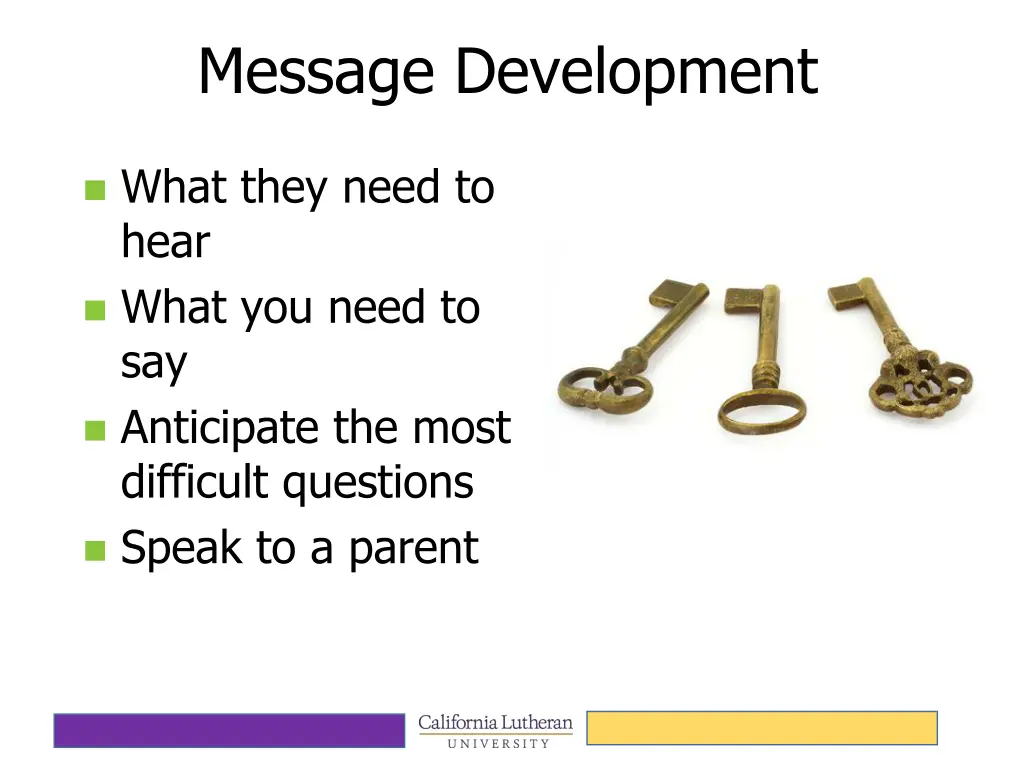 message development