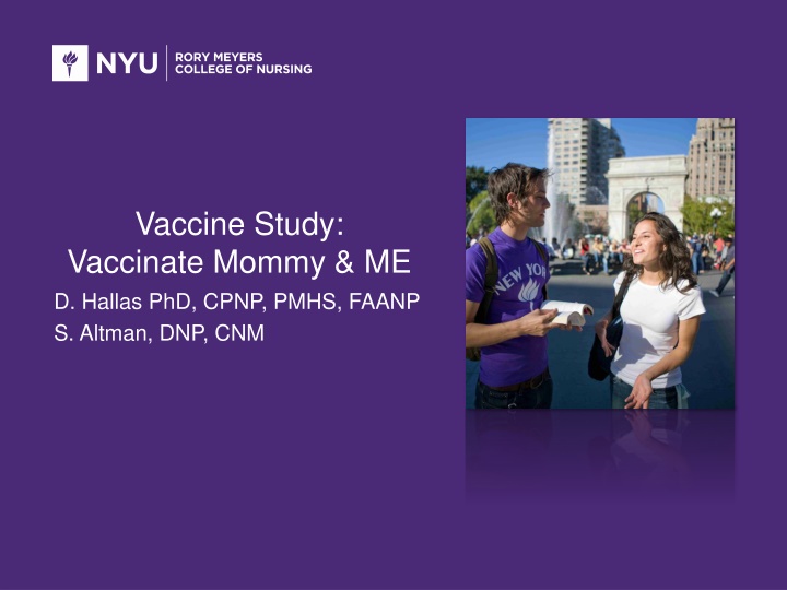 vaccine study vaccinate mommy me d hallas