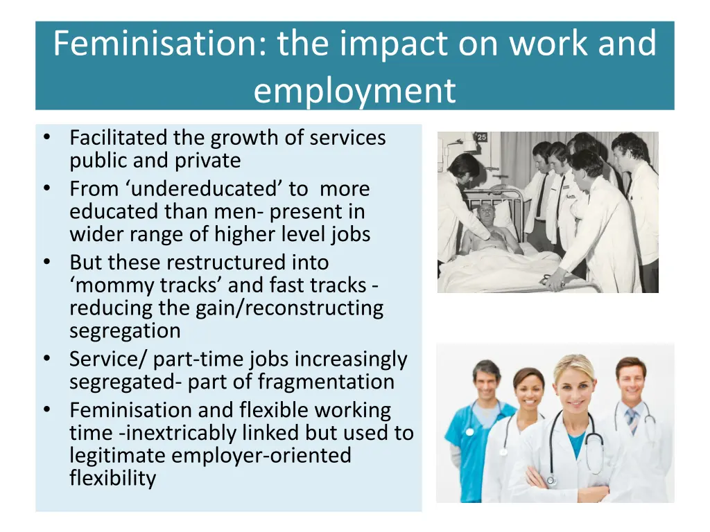 feminisation the impact on work and employment