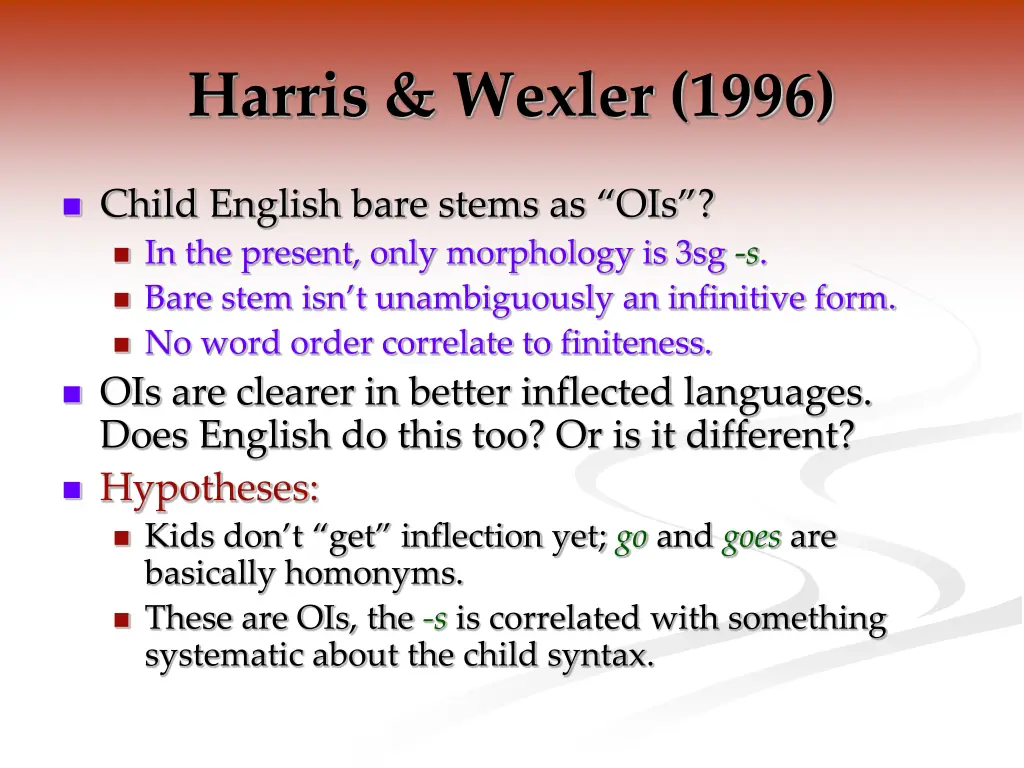 harris wexler 1996