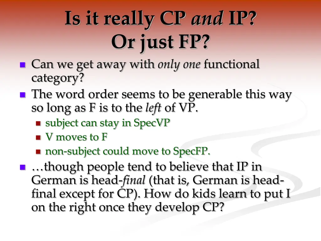 is it really cp and ip or just fp