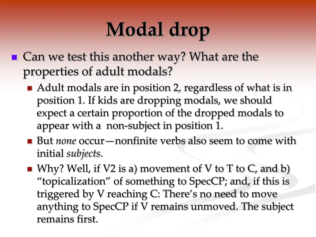 modal drop