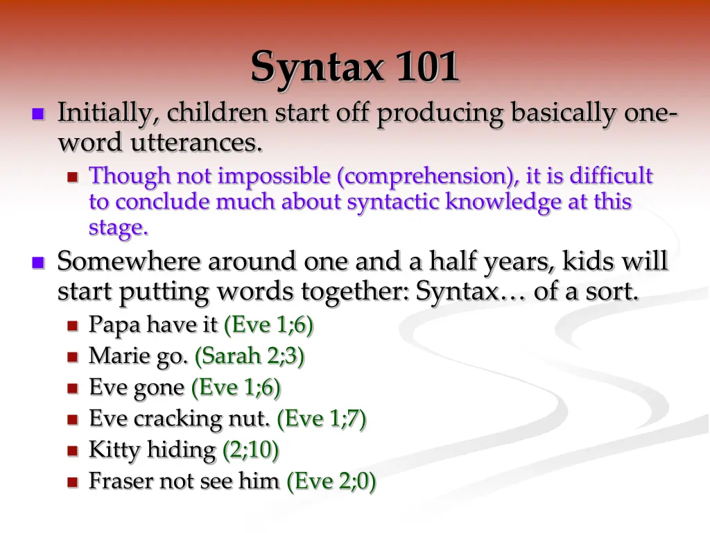 syntax 101