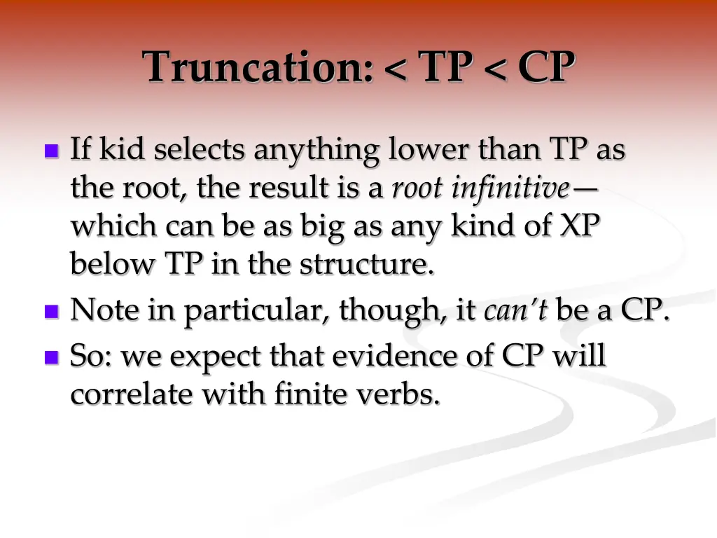 truncation tp cp