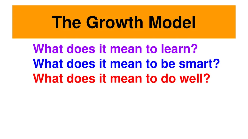 the growth model