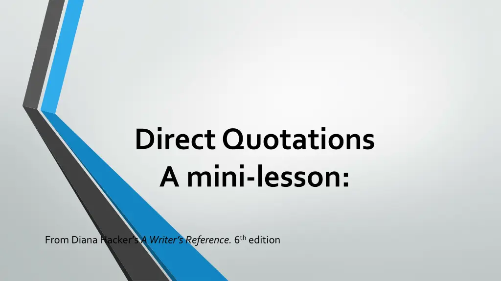 direct quotations a mini lesson