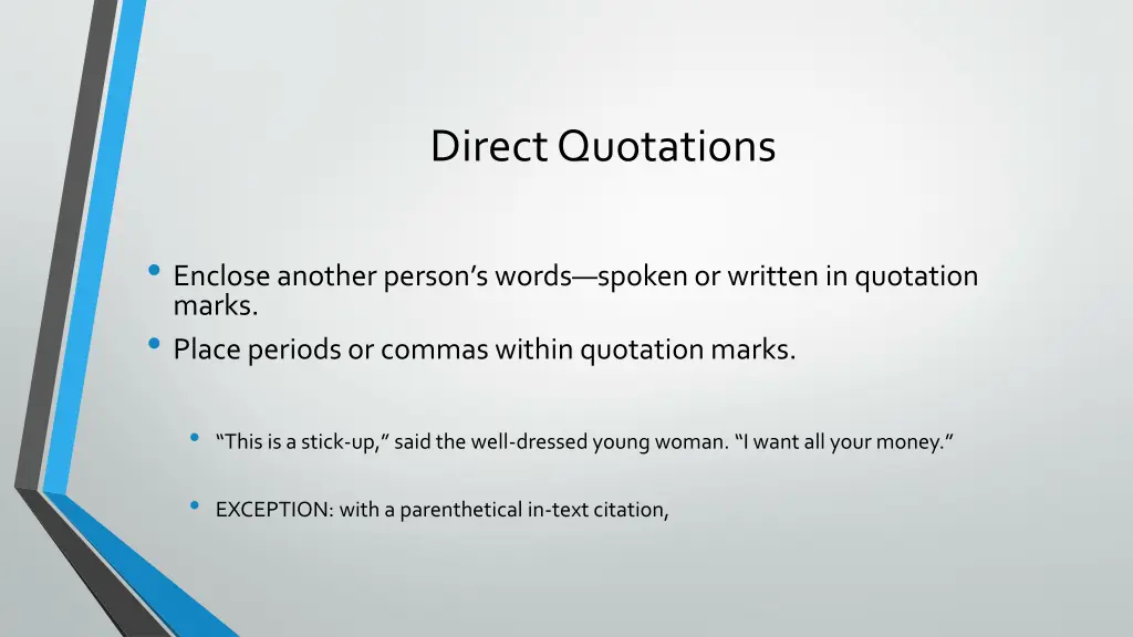 direct quotations