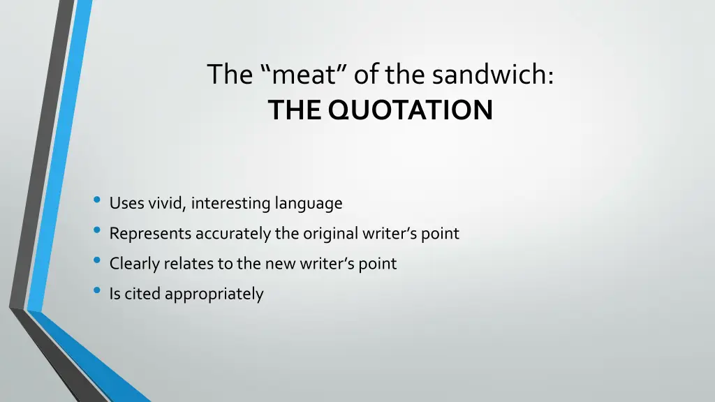 the meat of the sandwich the quotation