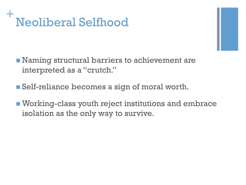 neoliberal selfhood