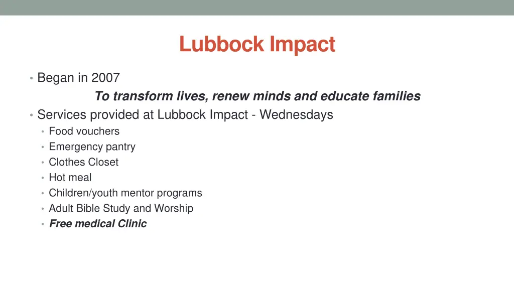 lubbock impact