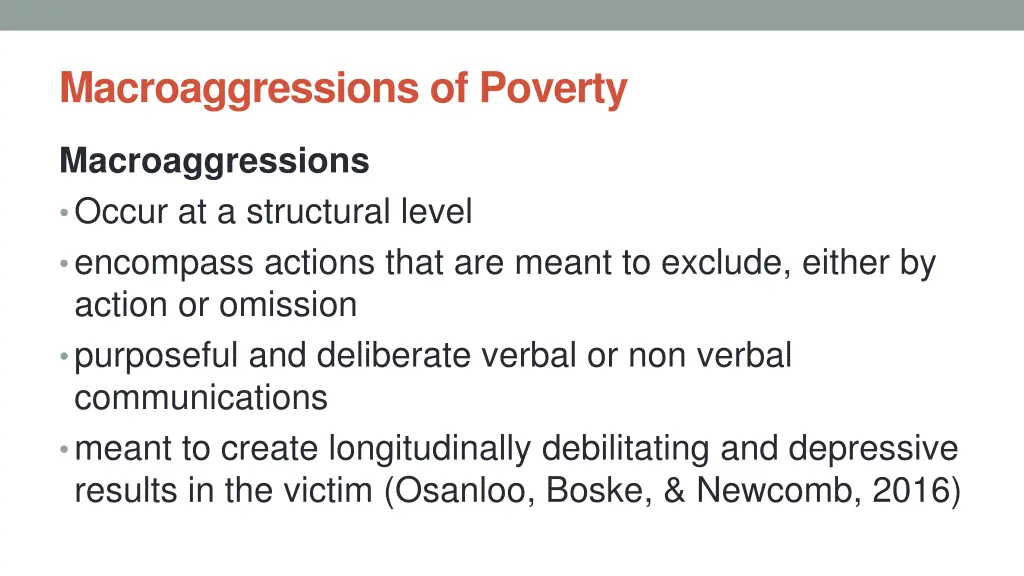 macroaggressions of poverty