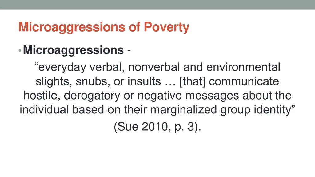 microaggressions of poverty