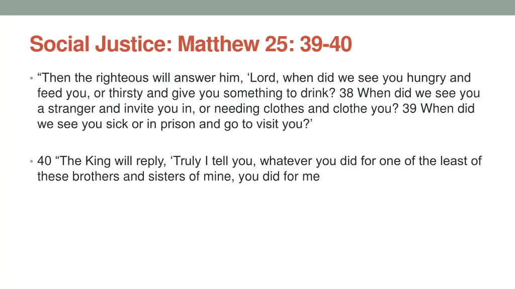 social justice matthew 25 39 40